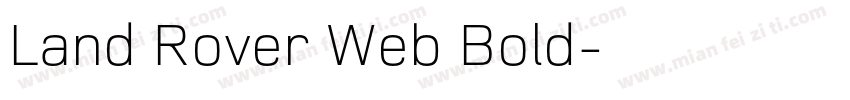 Land Rover Web Bold字体转换